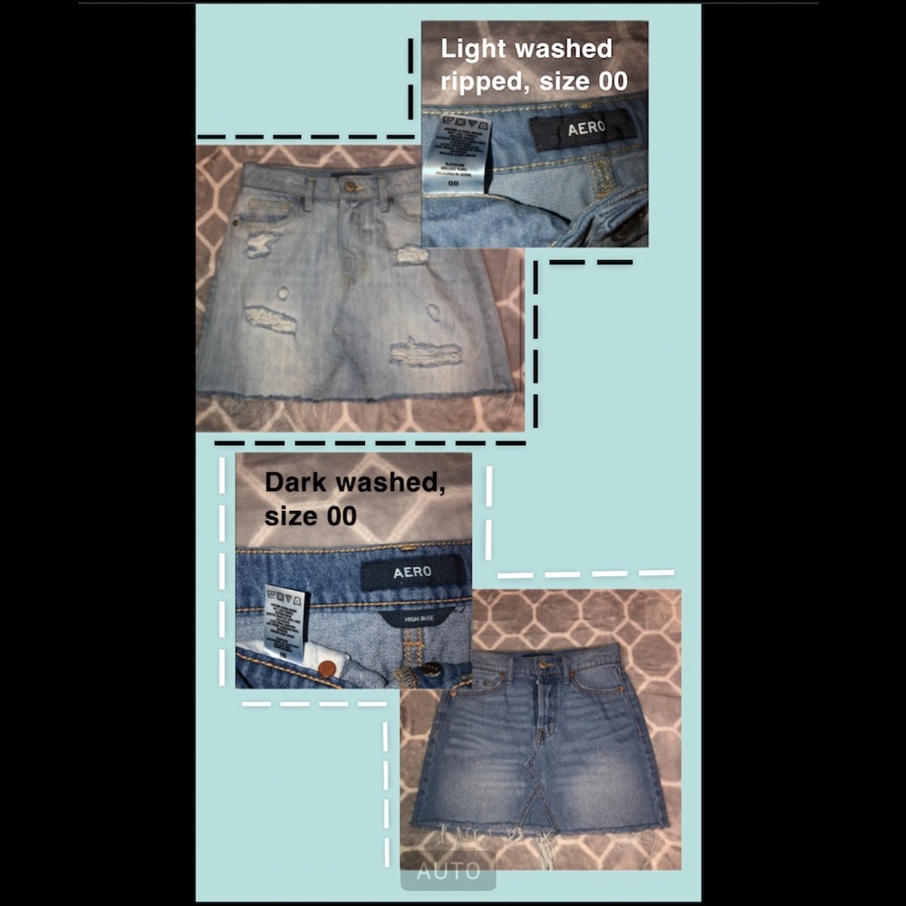 (2) Aeropostale jean skirts